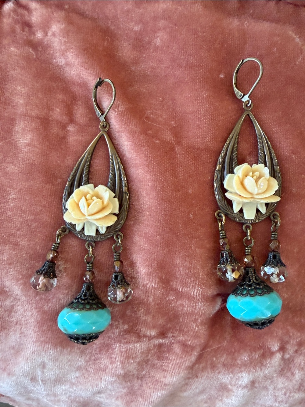 Knee highs and Pigtails Vintage earrings
